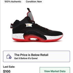 Jordan XXXV red and black